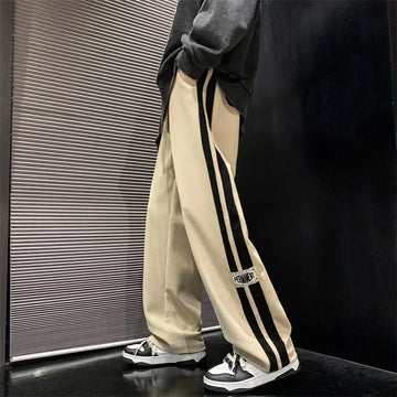 28.85Aidase Spring Autumn Men Corduroy Pants American Retro Casual Long Pants Straight Crotch Loose Style Trendy Wide Leg Pants aidase-shop